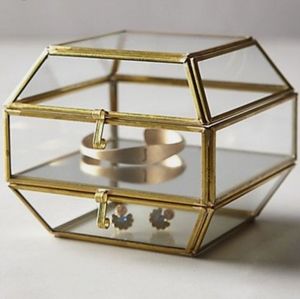 Anthropologie glass trinket/jewelry box